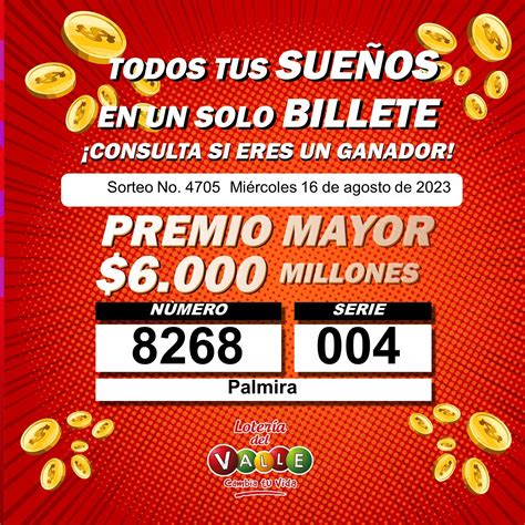 Sorteo Lotería del Valle Número 4626 